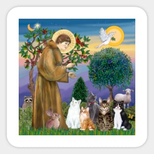 Sister Francis and her Five Cats Sticker